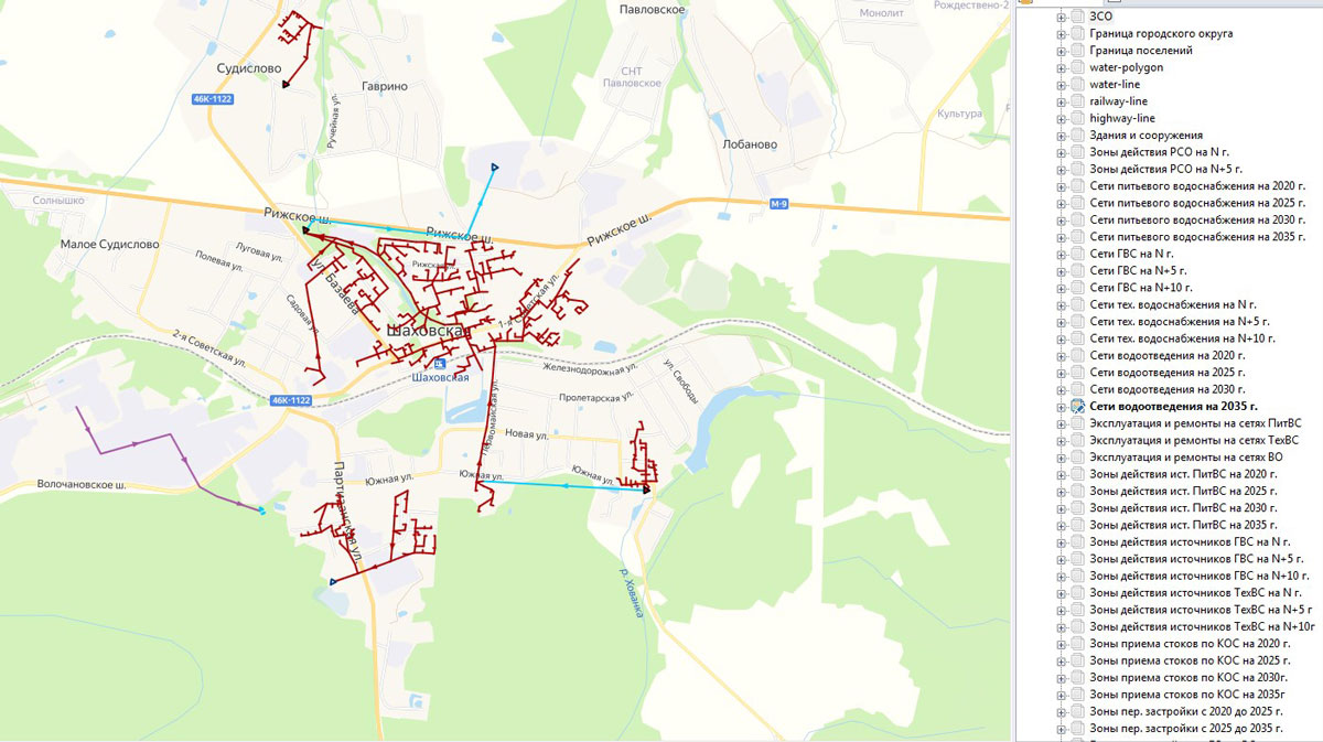 Использование ZuluGIS при разработке графической части схемы водоснабжения  и водоотведения