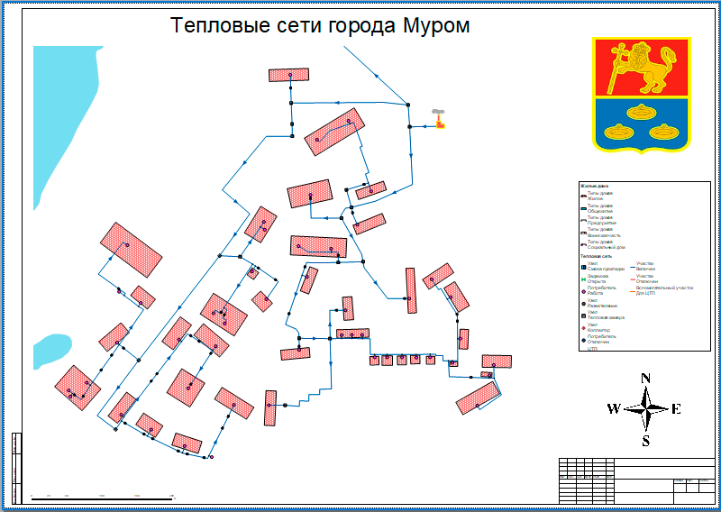 Предварительный просмотр макета с картой города на листе A1, область печати задана Фрагмент печати с опцией вписать в страницу