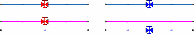 Сверху: однолинейное изображение сети, снизу – внутреннее представление